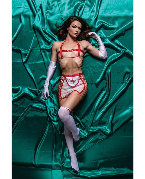 Role Play Naughty Nurse 5 Pc Set Red/white | Shop Lowest Prices at Funlove.com