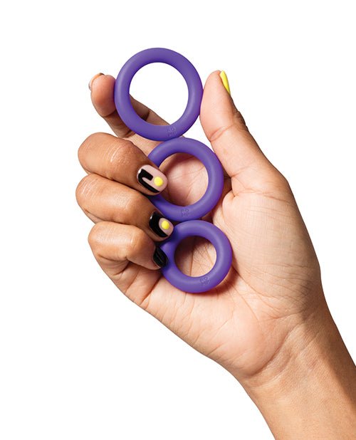 Romp Remix Trio Penis Ring Set of 3 - Purple | Shop Lowest Prices at Funlove.com