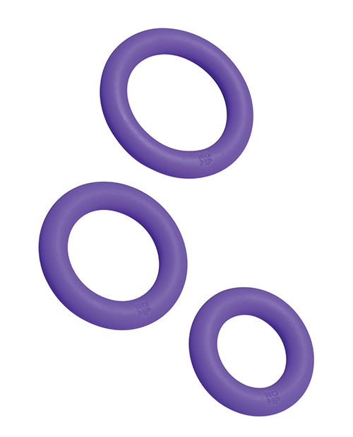 Romp Remix Trio Penis Ring Set of 3 - Purple | Shop Lowest Prices at Funlove.com