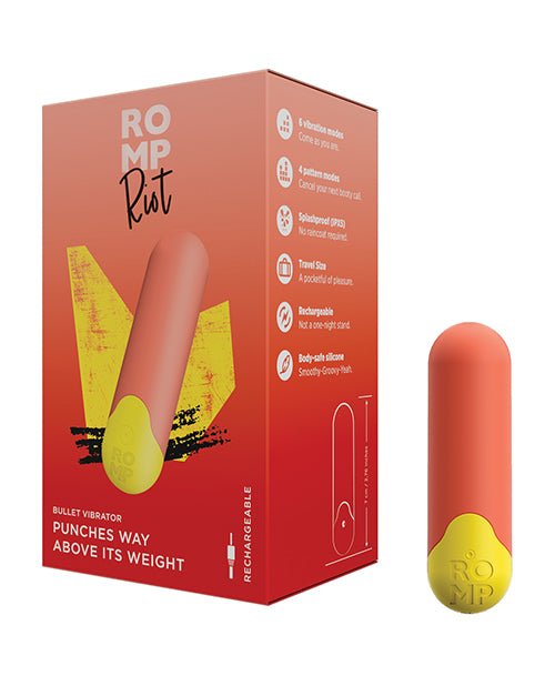 Romp Riot Bullet Vibrator - Orange | Shop Lowest Prices at Funlove.com