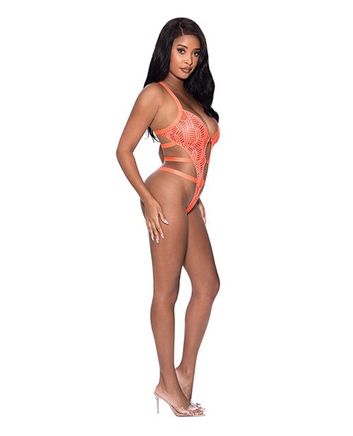 Rude Awakening Strappy Teddy Orange L/XL | Shop Lowest Prices at Funlove.com