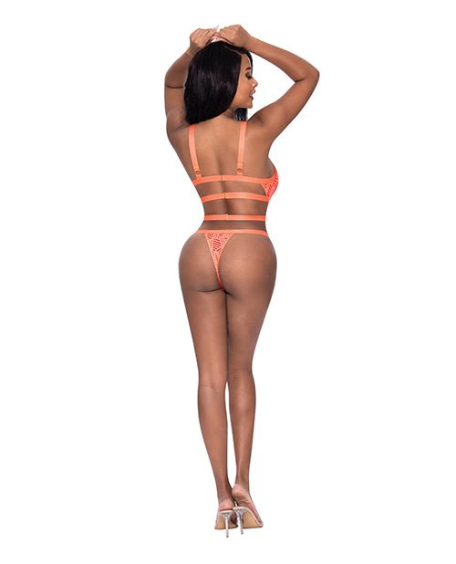 Rude Awakening Strappy Teddy Orange L/XL | Shop Lowest Prices at Funlove.com