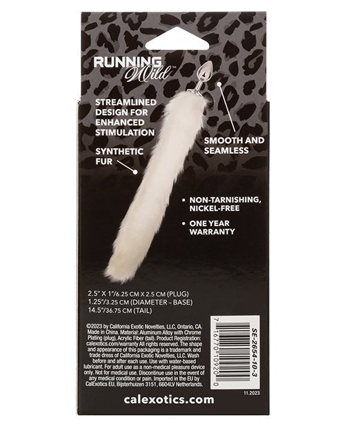 Running Wild White Tail Metallic Anal Probe | Shop Lowest Prices at Funlove.com