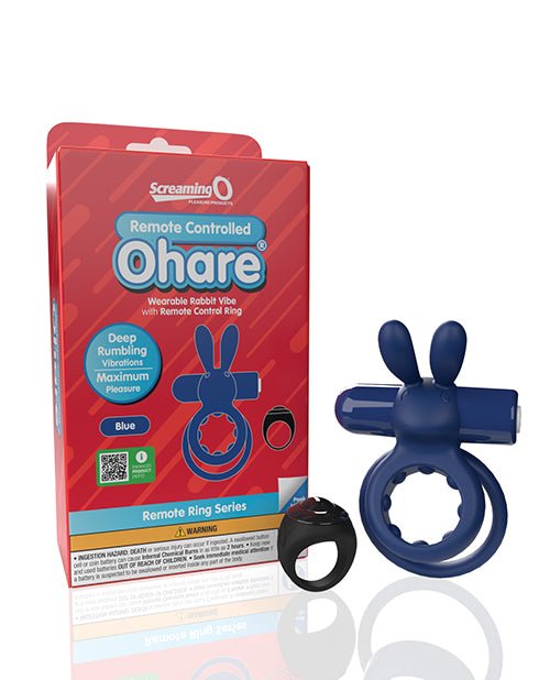 Screaming O Ohare Remote Controlled Vibrating Ring - Blue | Shop Lowest Prices at Funlove.com