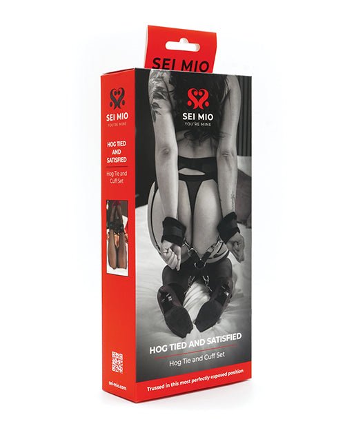 Sei Mio Hog Tied & Satisfied Hog Tie & Cuff Set - Black | Shop Lowest Prices at Funlove.com