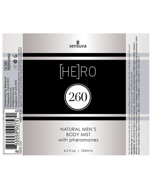 Sensuva Hero 260 Male Body Mist - 4.2 oz | Shop Lowest Prices at Funlove.com