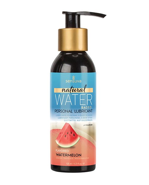 Sensuva Natural Water Based Personal Lubricant - 4 oz Watermelon | Shop Lowest Prices at Funlove.com