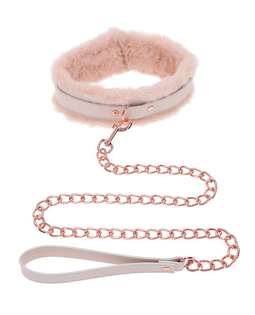 Sex & Mischief Peaches 'n CreaMe Fur Collar & Leash | Shop Lowest Prices at Funlove.com
