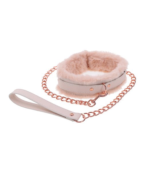 Sex & Mischief Peaches 'n CreaMe Fur Collar & Leash | Shop Lowest Prices at Funlove.com