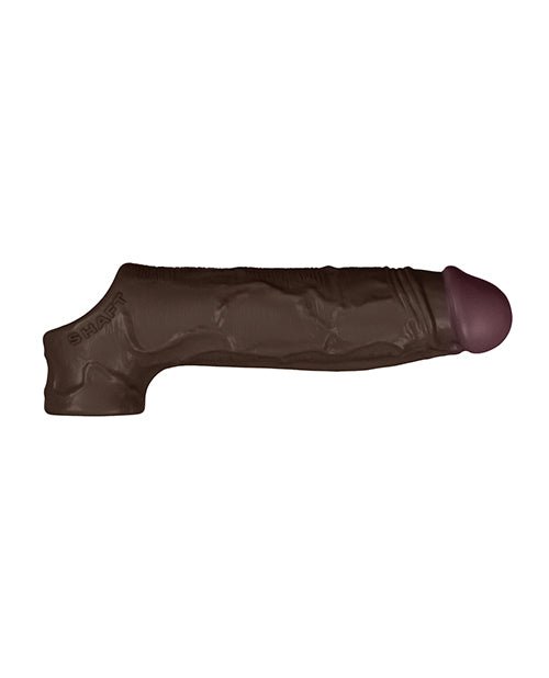 Shaft Flexskin Liquid Silicone 8.8" Vibrating Sheath - Mahogany | Shop Lowest Prices at Funlove.com