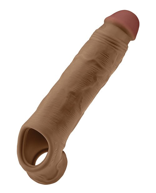 Shaft Flexskin Liquid Silicone 8.8" Vibrating Sheath - Oak | Shop Lowest Prices at Funlove.com