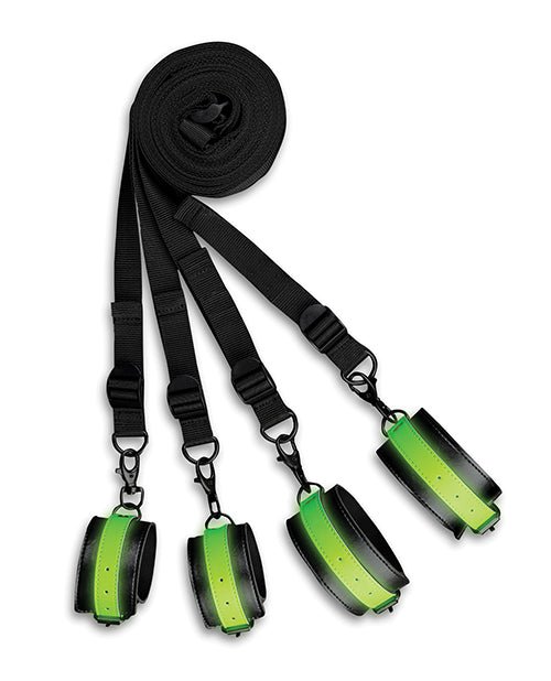 Shots Ouch Bed Bindings Restraint Kit - Glow In The Dark | Shop Lowest Prices at Funlove.com