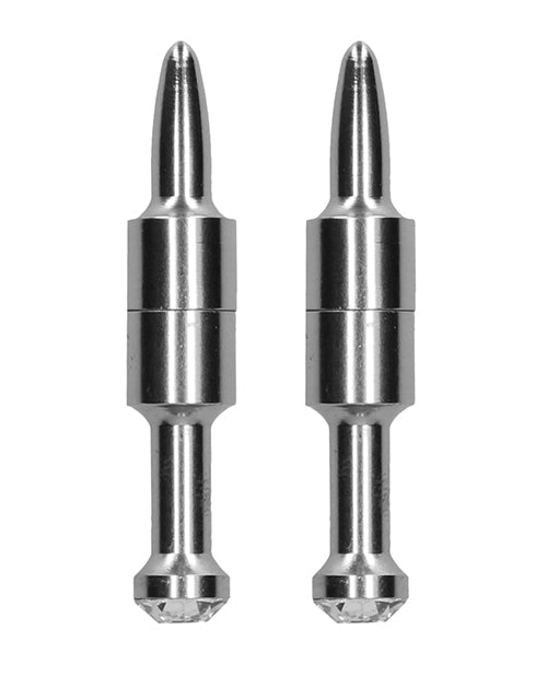 Shots Ouch Pin Magnetic Nipple Clamps - Silver | Shop Lowest Prices at Funlove.com