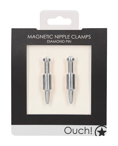 Shots Ouch Pin Magnetic Nipple Clamps - Silver | Shop Lowest Prices at Funlove.com