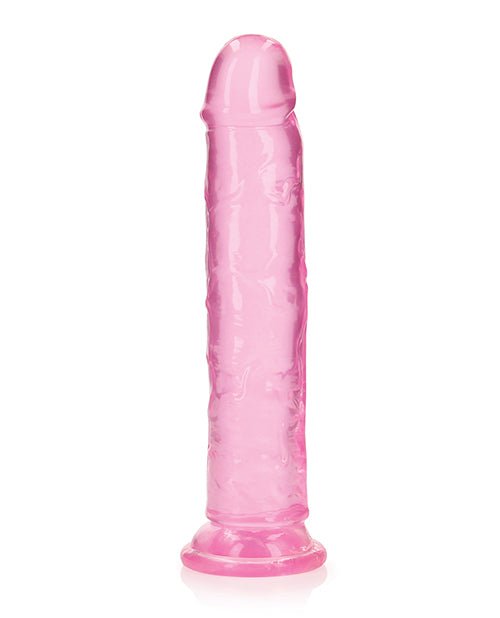 Shots RealRock Crystal Clear 9" Straight Dildo w/Suction Cup - Pink | Shop Lowest Prices at Funlove.com