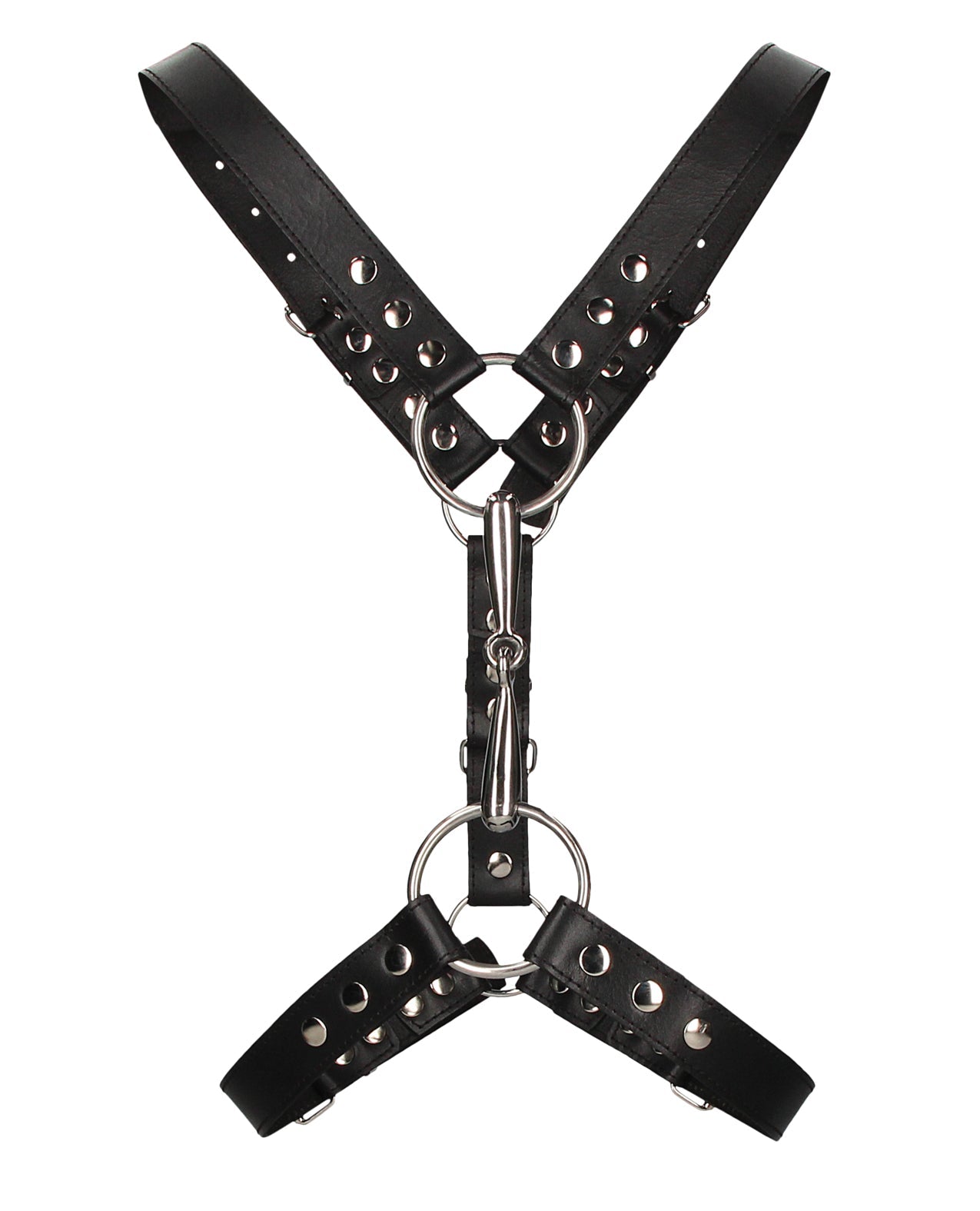 Shots Uomo Men's Harness w/Metal Bit - Black | Shop Lowest Prices at Funlove.com