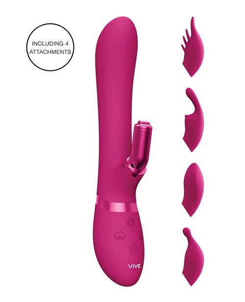 Shots Vive Chou G - Spot Rabbit w/Interchangeable Clitoral Attachments - Pink | Shop Lowest Prices at Funlove.com