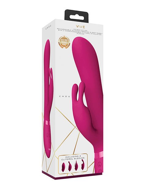 Shots Vive Chou G - Spot Rabbit w/Interchangeable Clitoral Attachments - Pink | Shop Lowest Prices at Funlove.com