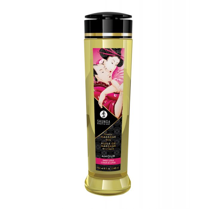 Shunga Massage Oil - 8 oz Sweet Lotus | Shop Lowest Prices at Funlove.com