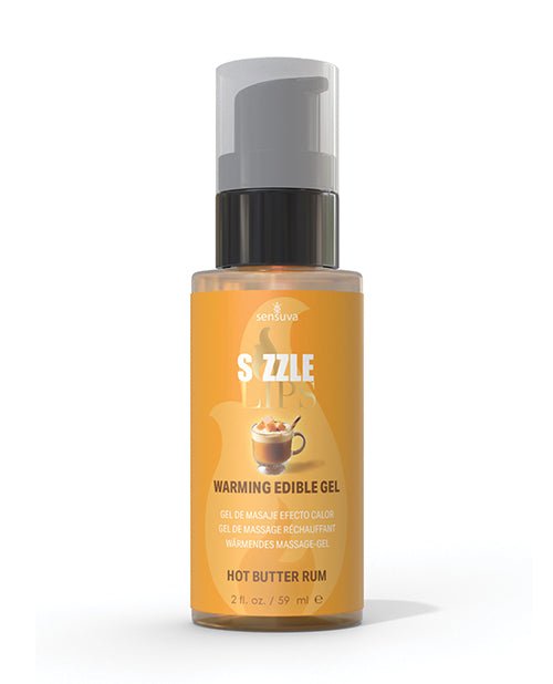 Sizzle Lips Warming Gel - 2 oz Bottle Butter Rum | Shop Lowest Prices at Funlove.com