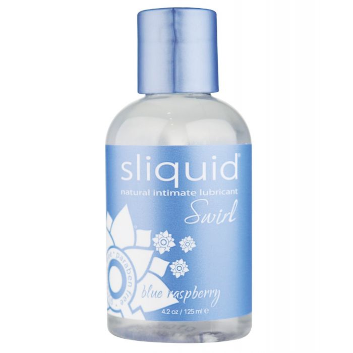 Sliquid Naturals Swirl Lubricant - 4.2 oz Blue Raspberry | Shop Lowest Prices at Funlove.com
