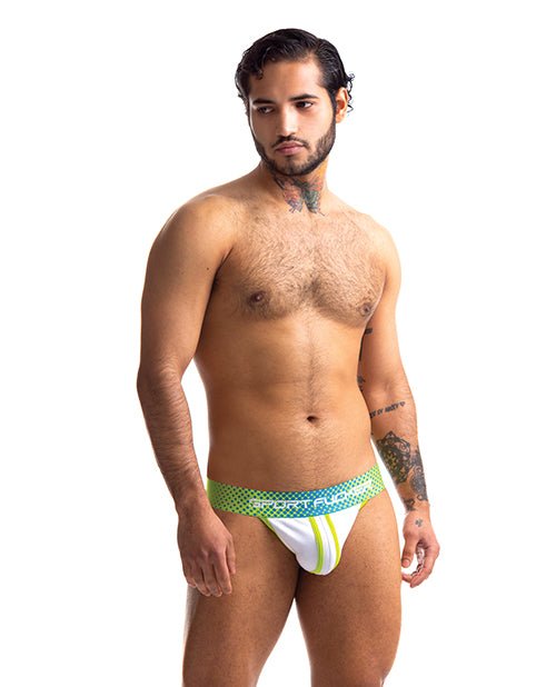 Sport Fucker Jersey Jock - XL Green/White | Shop Lowest Prices at Funlove.com