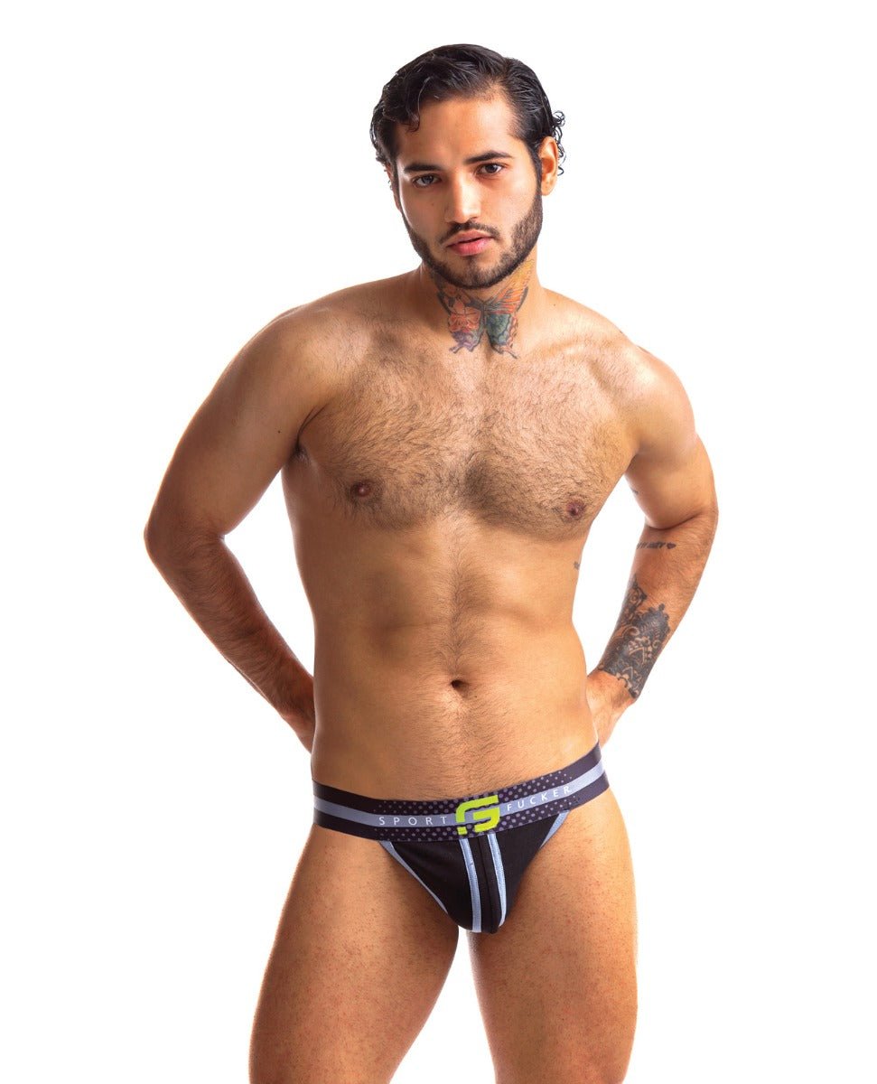 Sport Fucker Jersey Jock - XXL Black/Green | Shop Lowest Prices at Funlove.com