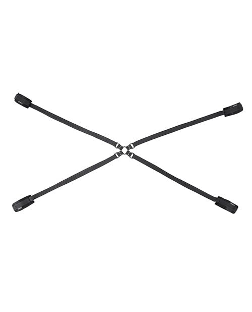 Sportsheets Velvet Noir Adjustable Hog Tie & Cuff Set - Black | Shop Lowest Prices at Funlove.com