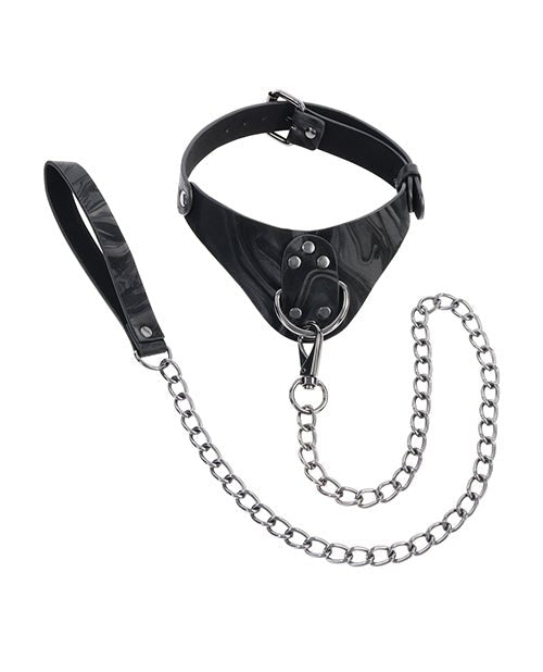 Sportsheets Velvet Noir Collar & Leash - Black | Shop Lowest Prices at Funlove.com