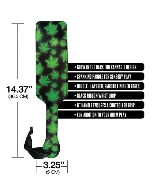 Stoner Vibes Glow in the Dark Paddle - Green | Shop Lowest Prices at Funlove.com
