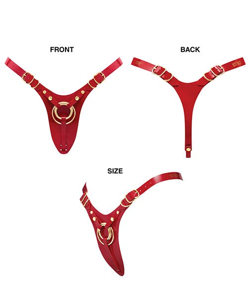 Strap - on - Me Leatherette Harness Fabulous - One Size Red Glossy | Shop Lowest Prices at Funlove.com
