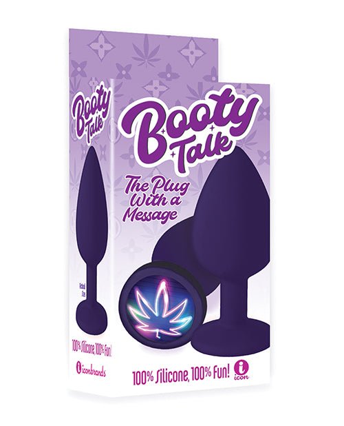 The 9's Booty Calls Neon Leaf Plug - Purple | Shop Lowest Prices at Funlove.com