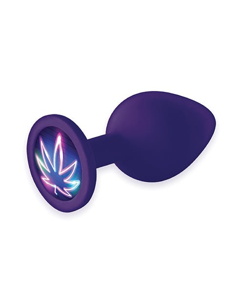 The 9's Booty Calls Neon Leaf Plug - Purple | Shop Lowest Prices at Funlove.com