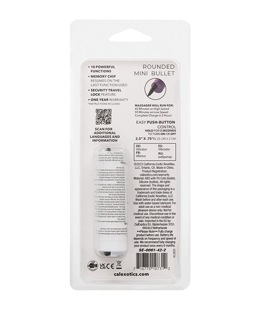 Turbo Buzz Rounded Mini Bullet Stimulator - Purple | Shop Lowest Prices at Funlove.com