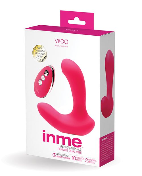 VeDO Inme Rechargeable Dual Vibe w/Remote Control - Pink | Shop Lowest Prices at Funlove.com