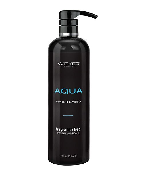 Wicked Sensual Care Aqua Water Based Lubricant - 16 oz Fragrance Free | Shop Lowest Prices at Funlove.com