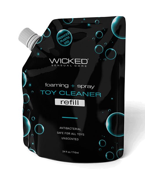 Wicked Sensual Care Foaming + Spray Toy Cleaner Refill Pouch - 24 oz | Shop Lowest Prices at Funlove.com