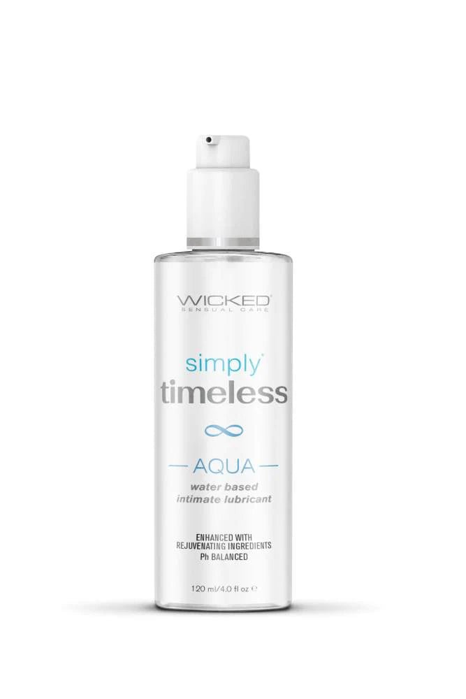 Wicked Sensual Care Simply Timeless Aqua Water Based Lubricant - 4 Oz | Shop Lowest Prices at Funlove.com