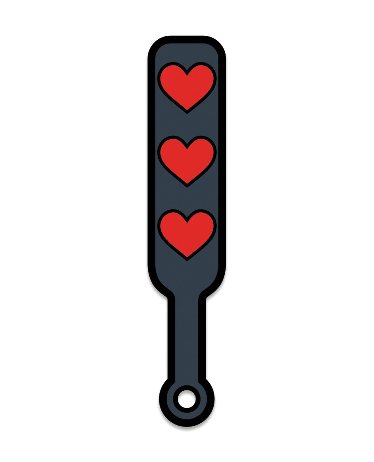 Wood Rocket Sex Toy Hearts Paddle Pin - Black/Red | Shop Lowest Prices at Funlove.com