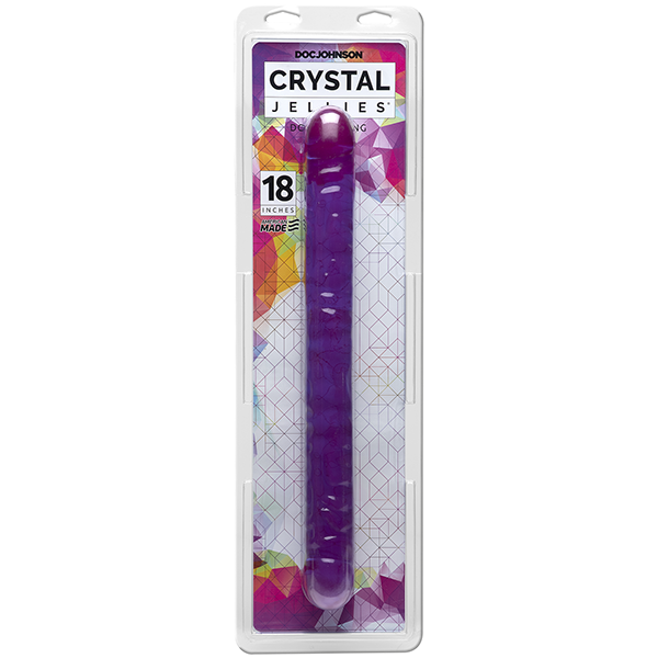 Crystal Jellies 18" Double Dong - Purple