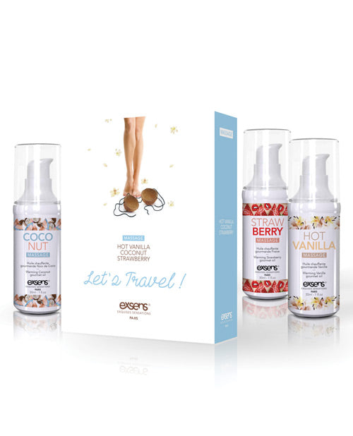 Exsens Of Paris Let's Massage Oil Set | Lets Travel Set