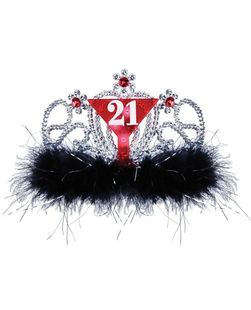 21st Birthday Flashing Tiara | Shop Lowest Prices at Funlove.com