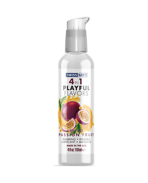 Swiss Navy 4 In 1 Flavors Wild Passion Fruit 4 oz