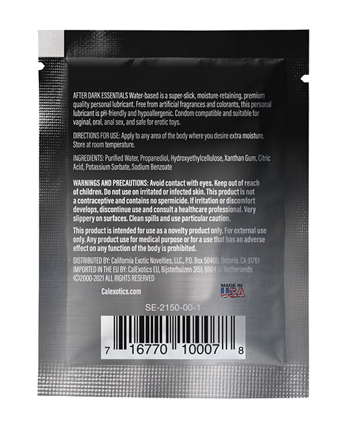 After Dark Essentials Water Based Personal Lubricant Sachet - .08 Oz | Shop Lowest Prices at Funlove.com