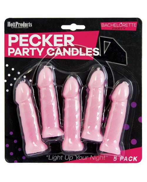 Bachelorette Party Pecker Party Candles - Pink Pack Of 5 | Shop Lowest Prices at Funlove.com