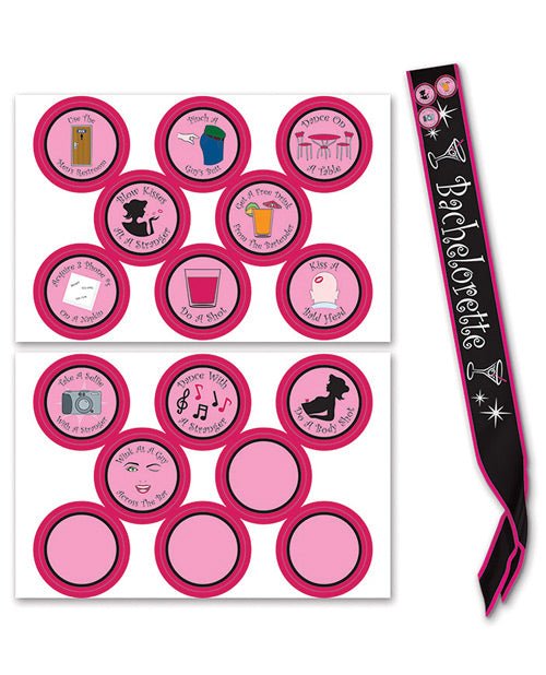 Bachelorette Sash W/stick On Badges | Shop Lowest Prices at Funlove.com