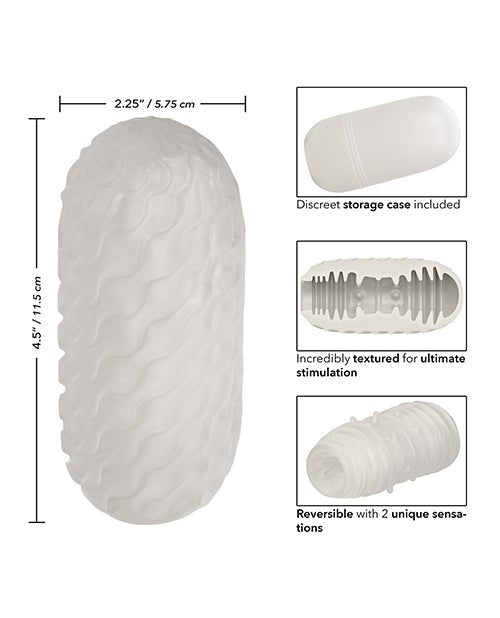 Boundless Reversible Ribbed Stroker - White | Shop Lowest Prices at Funlove.com