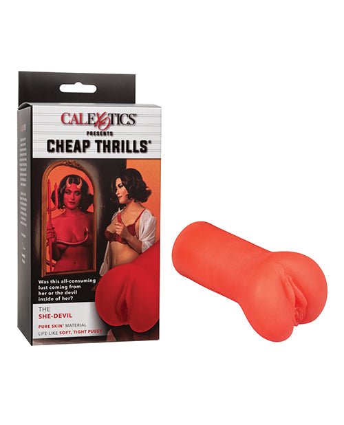 Cheap Thrills The She - devil Pussy Masturbator - Red | Shop Lowest Prices at Funlove.com