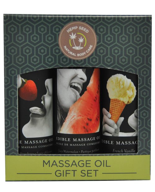 Earthly Body Edible Massage Oil Gift Set - 2 Oz | Shop Lowest Prices at Funlove.com