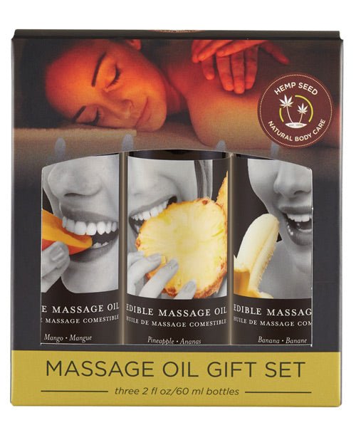 Earthly Body Edible Massage Oil Gift Set - 2 Oz | Shop Lowest Prices at Funlove.com